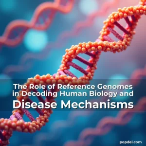 Artistic representation for The Role of Reference Genomes in Decoding Human Biology and Disease Mechanisms